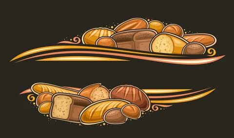 Vector Bread Border Stock Illustration