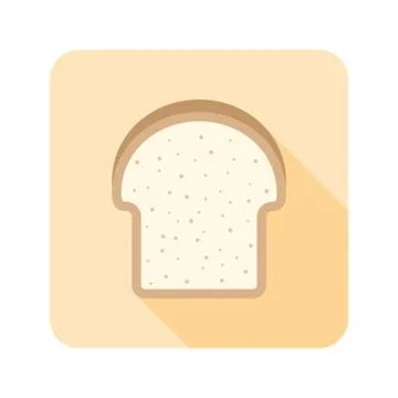 Vector bread icon, flat design 스톡 일러스트