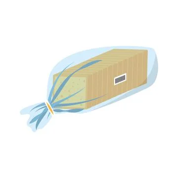 Vector bread icon. Flat illustration of bread. healthy bread isolated on whit イラスト素材