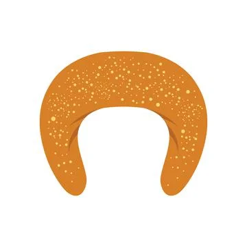 Vector bread icon. Flat illustration of bread. healthy bread isolated on whit イラスト素材