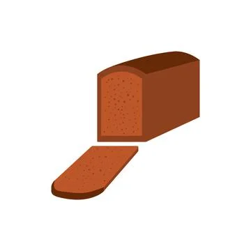 Vector bread icon. Flat illustration of bread. healthy bread isolated on whit Stock Illustration