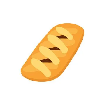 Vector bread icon. Flat illustration of bread. healthy bread isolated on whit 스톡 일러스트