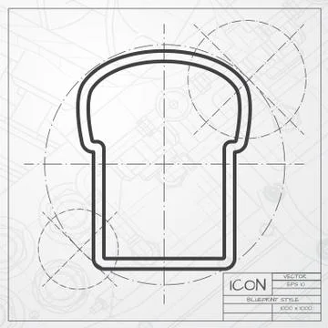 Vector bread icon 스톡 일러스트