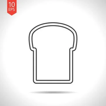 Vector bread icon Illustrazione stock