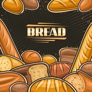Vector Bread layout Ilustração Stock