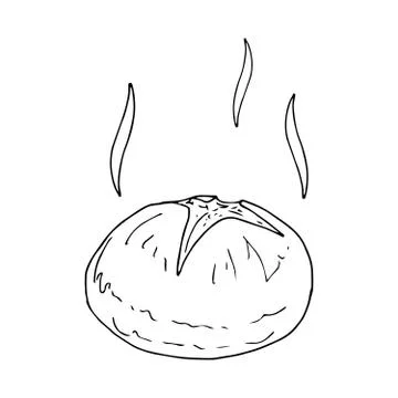 Vector of bread. Logo bakery products. Icon of fresh pastries. Banner hot bre Stock Illustration