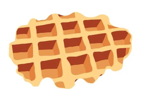 Vector breakfast belgian waffle Stock Illustration