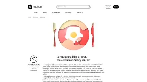 Vector breakfast in paper art style . Editable illustration Stock Illustration