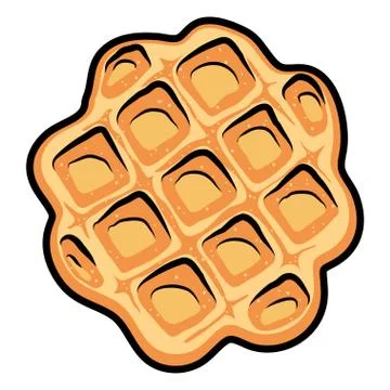 Vector breakfast waffle Stock Illustration