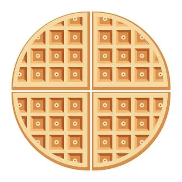 Vector breakfast waffles Stock Illustration