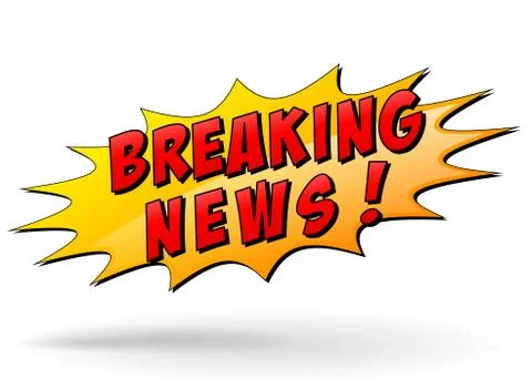 Vector breaking news icon Stock Illustration