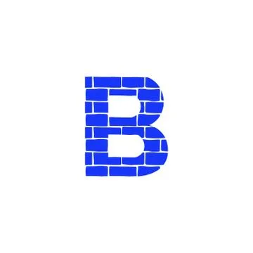 Vector Brick Logo Letter B Stock Illustration