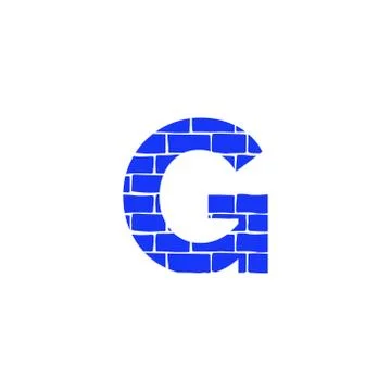 Vector Brick Logo Letter G Stock Illustration