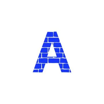 Vector Brick Logo Letter A イラスト素材