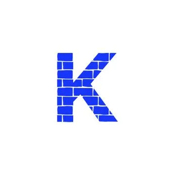 Vector Brick Logo Letter K Stock Illustration