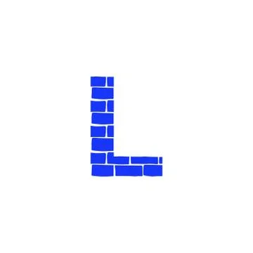 Vector Brick Logo Letter L Stock Illustration