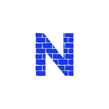 Vector Brick Logo Letter N Stock Illustration