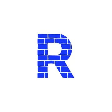 Vector Brick Logo Letter R Stock Illustration