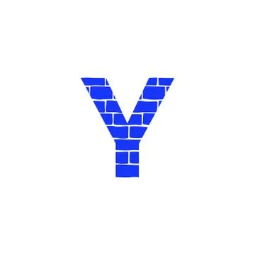 Vector Brick Logo Letter Y Stockillustratie