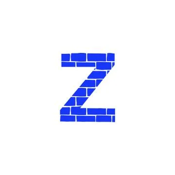 Vector Brick Logo Letter Z Stock Illustration