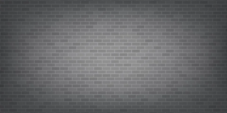 Vector Brick Wall Background. Abstract Grey Brick Pattern Illustrazione stock