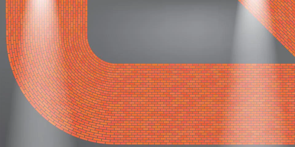 Vector Brick Wall Background. Abstract Red Brick Pattern Stock Illustration