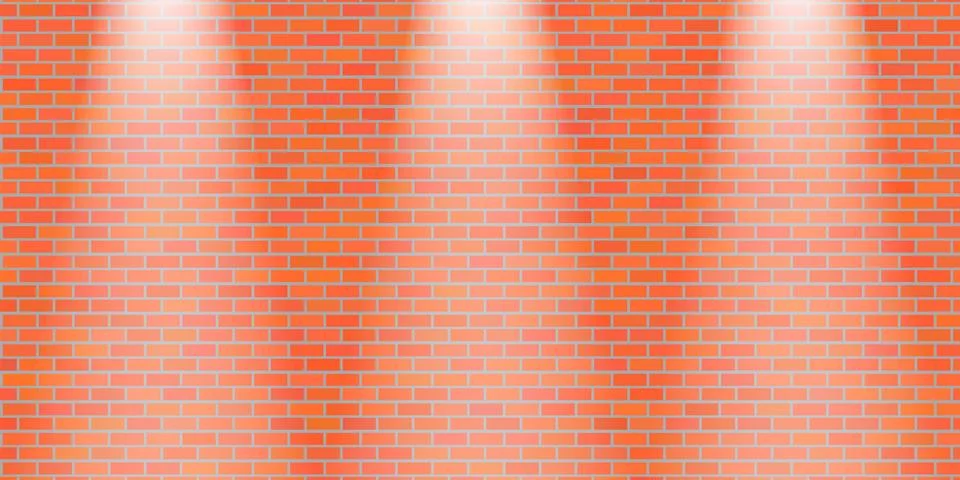 Vector Brick Wall Background. Abstract Red Brick Pattern Stock Illustration