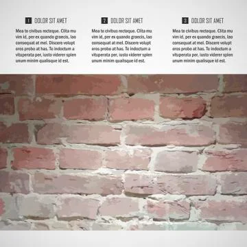 Vector brick wall brochure Stock Illustration
