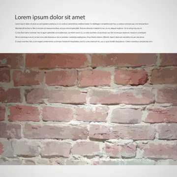 Vector brick wall brochure Stock Illustration