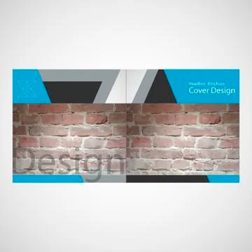 Vector brick wall brochure Stock Illustration