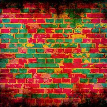 Vector brick wall texture illustration, brick wall pattern Stock Photos