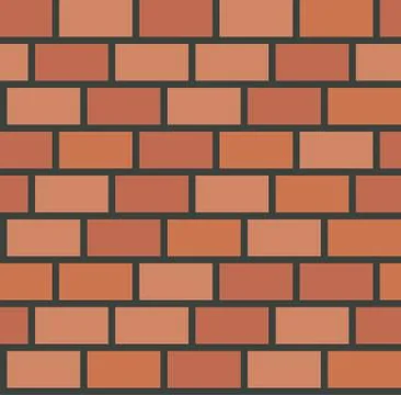 Vector brick wall tile seamless pattern Stock Illustration