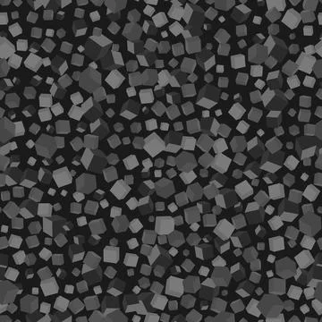 Vector bricks chaos in black and white halftones seamless pattern Stock Illustration