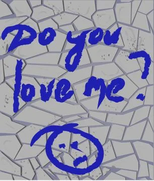 Vector brickwall with graffiti on it Stock Illustration