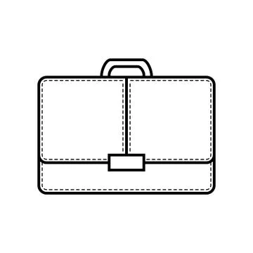 Vector briefcase icon on white background Stock Illustration