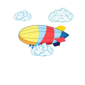 Vector bright airship Ilustración de archivo