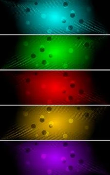 Vector bright banners with circle Illustrazione stock