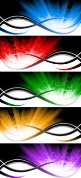 Vector bright banners Stock Illustration