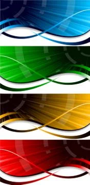 Vector bright banners Stock Illustration