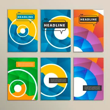 Vector bright circles on a colored background Illustrazione stock