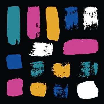 Vector bright collection of hand-drawn elements: drops, lines, splashes Stock Illustration