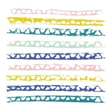 Vector bright collection of hand-drawn elements: drops, lines, splashes Stock Illustration