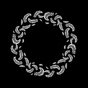 Vector bright element. white frame of feathers Stock Illustration