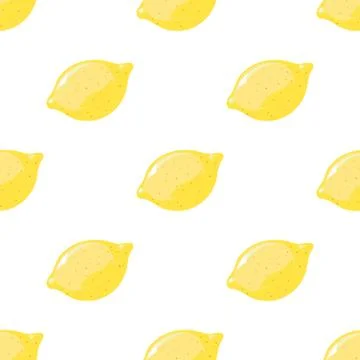 Vector bright lemon seamless pattern Stock Illustration