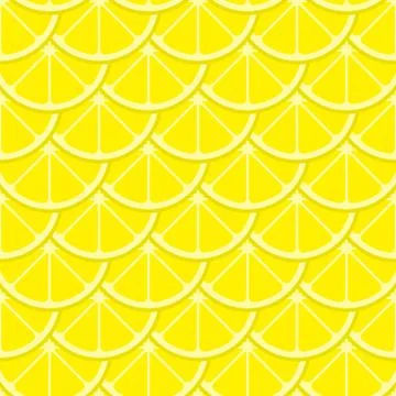 Vector bright lemon slices seamless pattern 스톡 일러스트