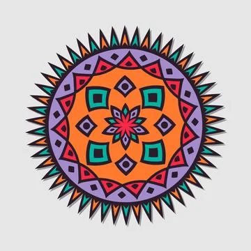 Vector bright mandala Illustrazione stock