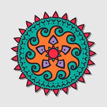 Vector bright mandala Stock Illustration