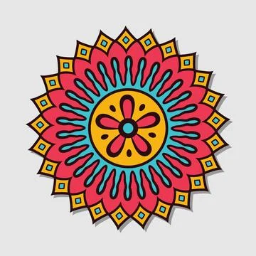Vector bright mandala Illustrazione stock