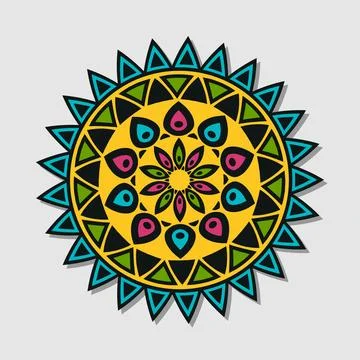 Vector bright mandala Stock Illustration