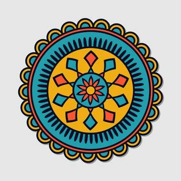Vector bright mandala Illustrazione stock